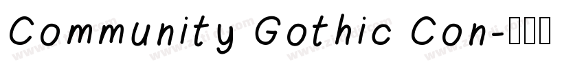 Community Gothic Con字体转换